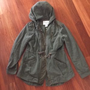 Green anorak jacket
